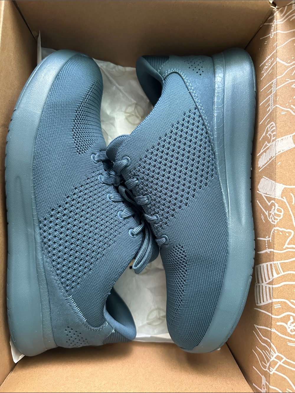 Women's Knit Athletic Sneakers in Slate Blue
